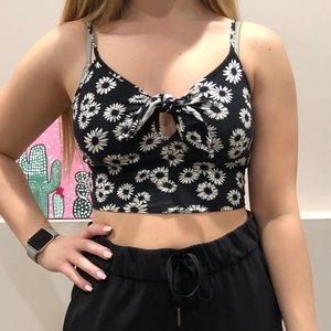 Forever 21 floral crop tank size small NWOT